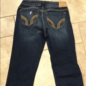 HOLLISTER SKINNY LEG DARK BLUE SIZE 9 L WAIST 29
